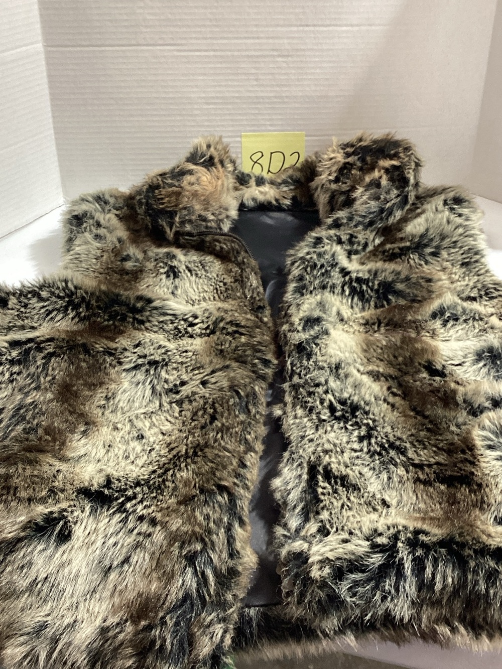 Plush Faux Fur Vest in Brown Mix - Women's Cozy Layer
